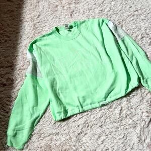 Victoria's Secret PINK Mint Green Boxy Oversized Clean Girl Aesthetic Crop Top